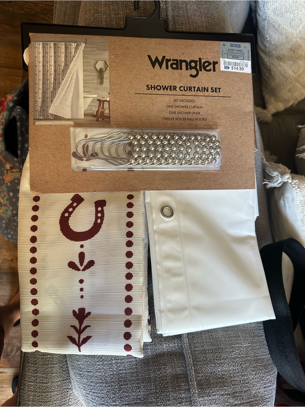 Wrangler Horseshoe Shower Curtain Set